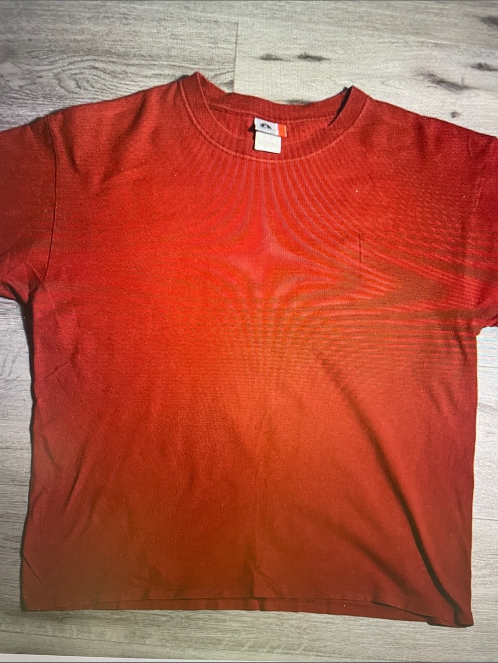 American Apparel Red Crewneck Short Sleeve Tee